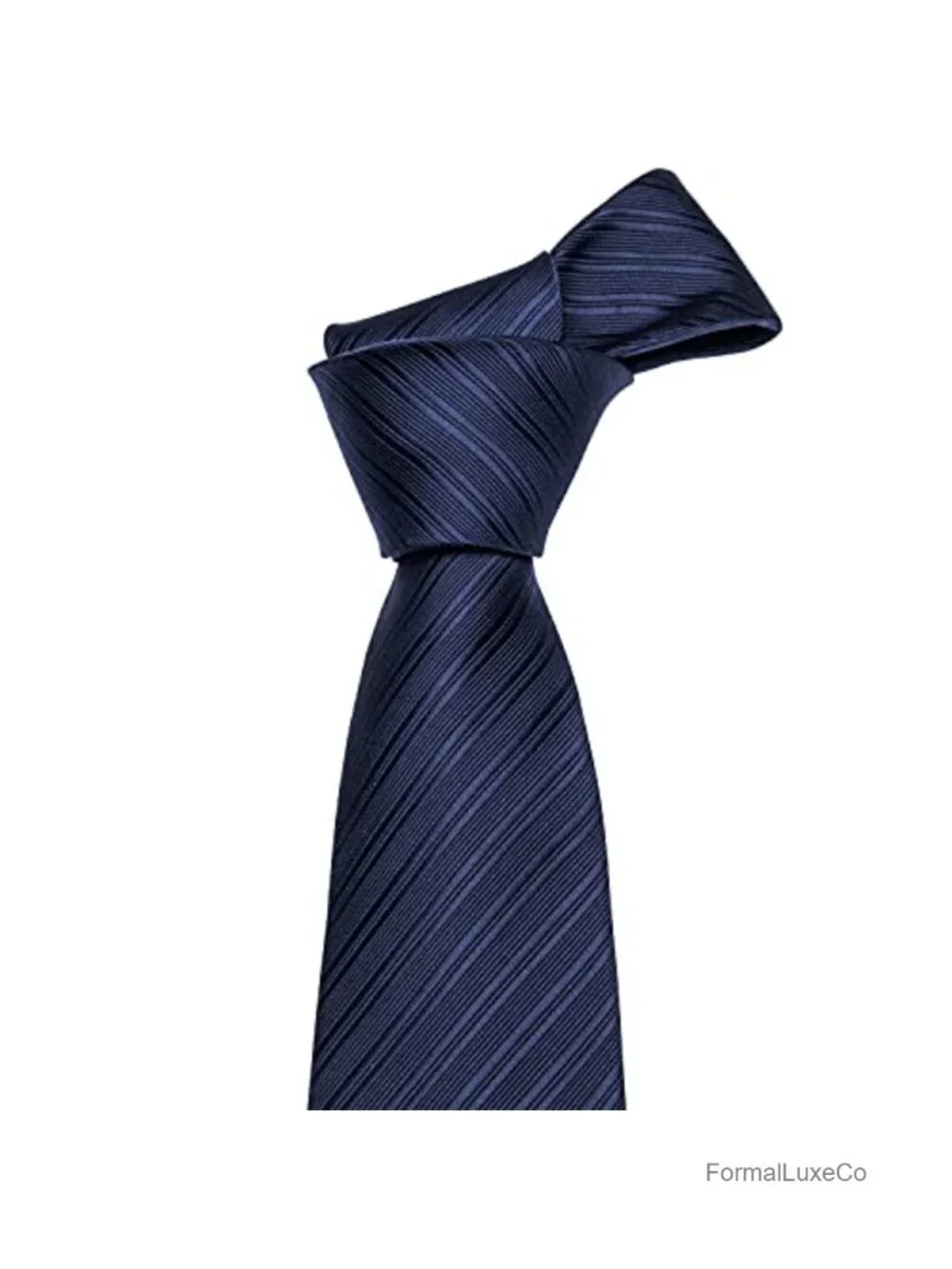 Silk Polyester Necktie Set with Pocket Square & Cufflinks